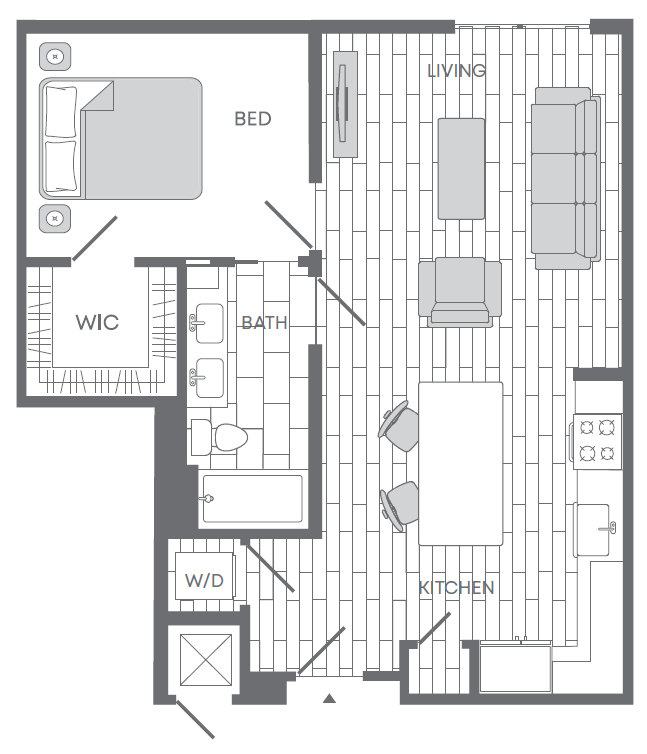 Cypress floorplan from Silversaw apartments
